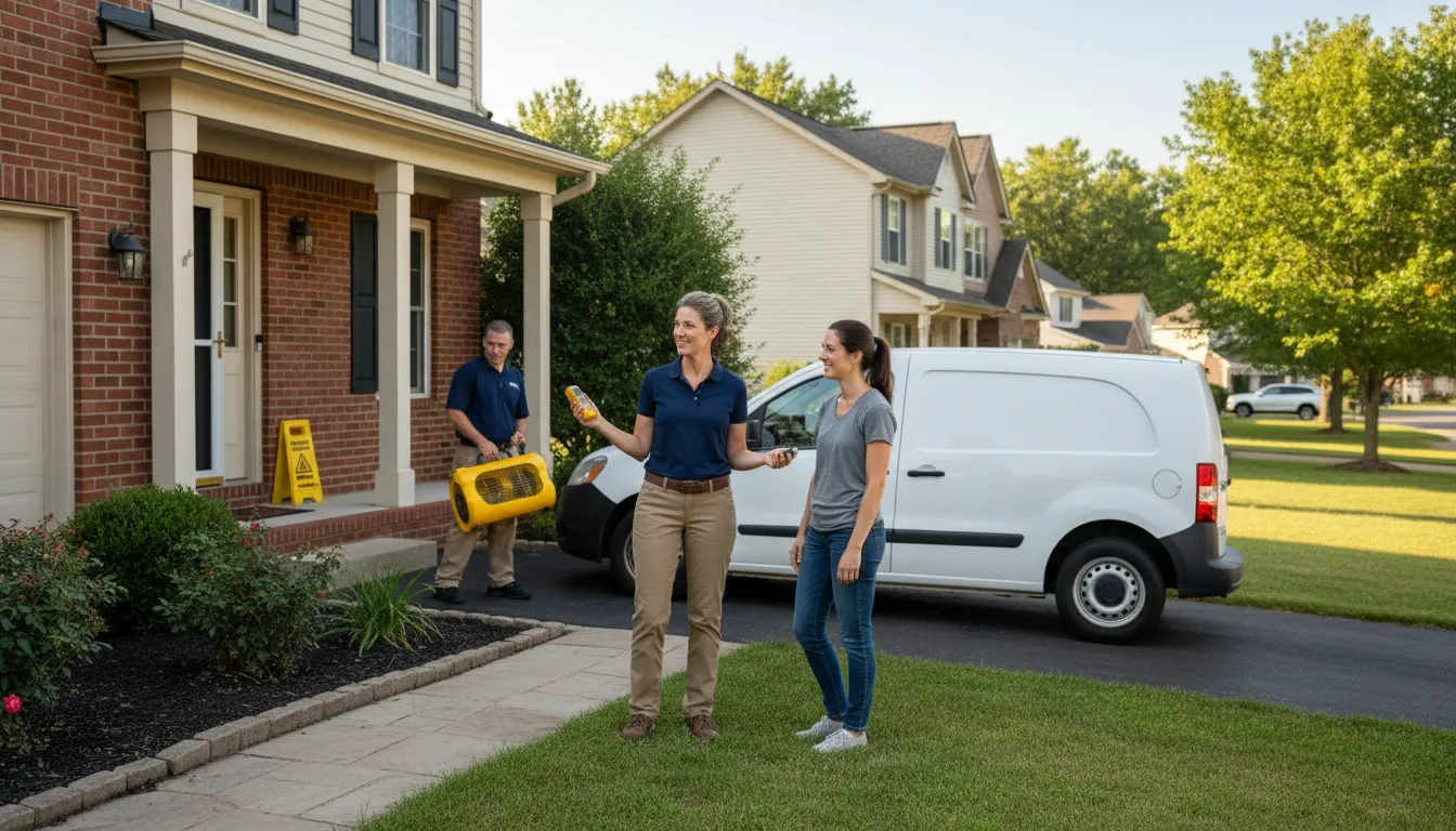Residential water damage restoration in Madera, PA
